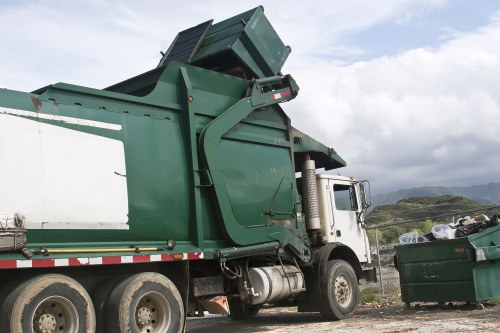 Recycling construction materials at a waste clearance site