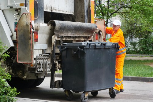 Waste removal process in action